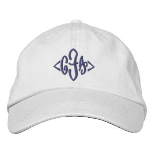 Casquette Brodée Monogramme trois initiales en écriture