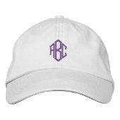 Casquette Brodée Monogramme Violet (Devant)