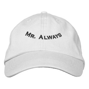 Casquette Brodée Monsieur Toujours Élégant Casque Blanc Romantique 