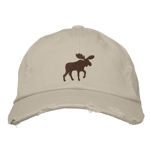 Casquette Brodée Moose Silhouette Cool Randonneur passionné extérie (Devant)