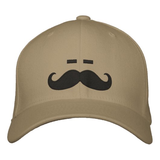 Casquette Brodée Moustache endormie (Devant)