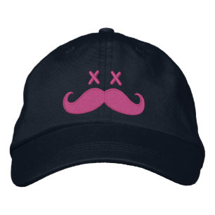 Casquette Brodée Moustache morte PINK