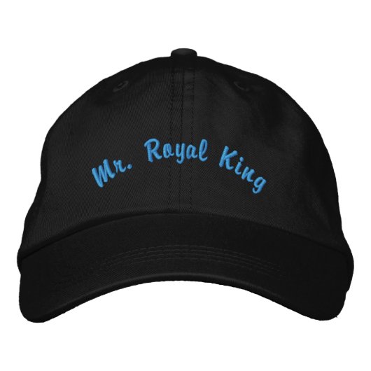 Casquette Brodée Mr Royal King Elegant Dark Theme-Hat Cool Vibe (Devant)