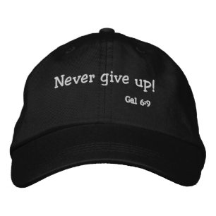 Casquette Brodée N'abandonne jamais ! Citation de la Bible Personna