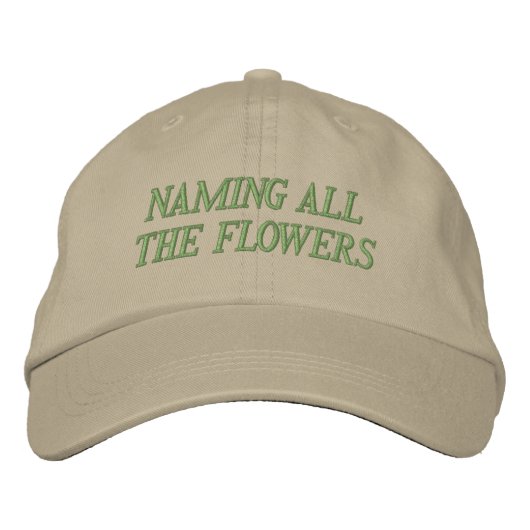 Casquette Brodée Naming All The Flowers (Devant)