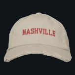 Casquette Brodée NASHVILLE Broderie rouge style Vintage<br><div class="desc">NASHVILLE Rouge brodé vintage style casquette en coton affligé. Fait un cadeau merveilleux pour quiconque aime Nashville TN! Si vous préférez avoir votre texte personnel, il vous suffit de cliquer sur le bouton "Personnaliser ce modèle" pour entrer votre choix de texte personnalisé. La broderie est également personnalisable à d'autres choix...</div>