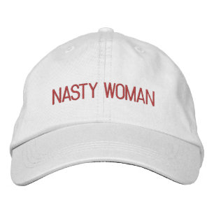 Casquette Brodée Nasty Woman rose chaud fuchsia texte personnalisé 
