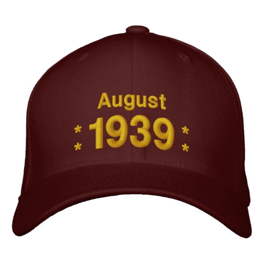 Casquette Brodée Né en 1939 ou toute année 75e anniversaire V10A MA (Devant)