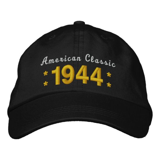 Casquette Brodée Né en 1944 ou toute année 70e anniversaire V01A NO (Devant)
