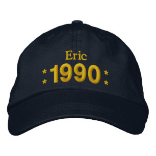 Casquette Brodée Né en 1990 ou toute année 25e anniversaire W01G NA