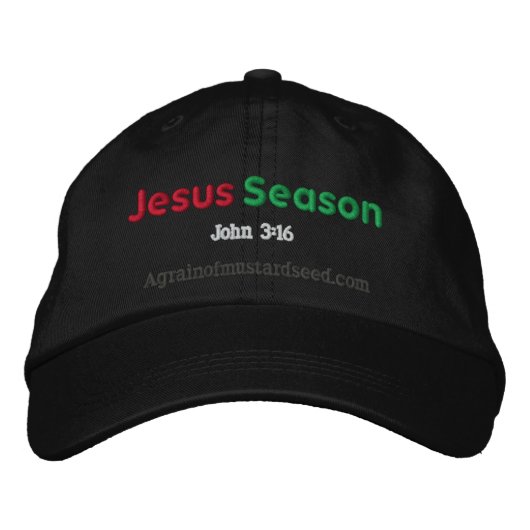Casquette Brodée Noël Jésus (Devant)