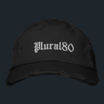 Casquette Brodée Noir monogrammé moderne<br><div class="desc">Casquette de baseball noir monogrammé moderne brodé.</div>