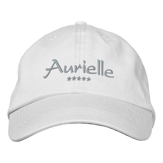 Casquette Brodée Nom Aurielle (Devant)