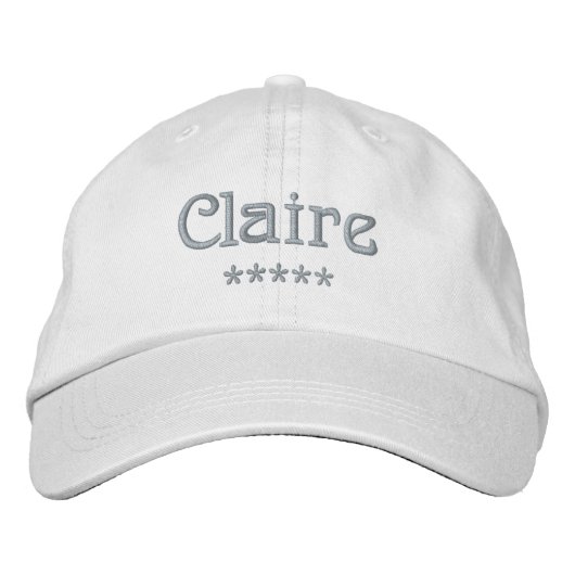 Casquette Brodée Nom Claire (Devant)
