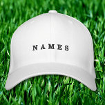 Casquette Brodée Nom de l'entreprise Entreprise Employé<br><div class="desc">Simple Minimum Personnalisé Nom de l'entreprise Employé de l'entreprise Élégant Casquette de baseball brodé blanc</div>