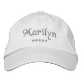 Casquette Brodée Nom de Marilyn (Devant)
