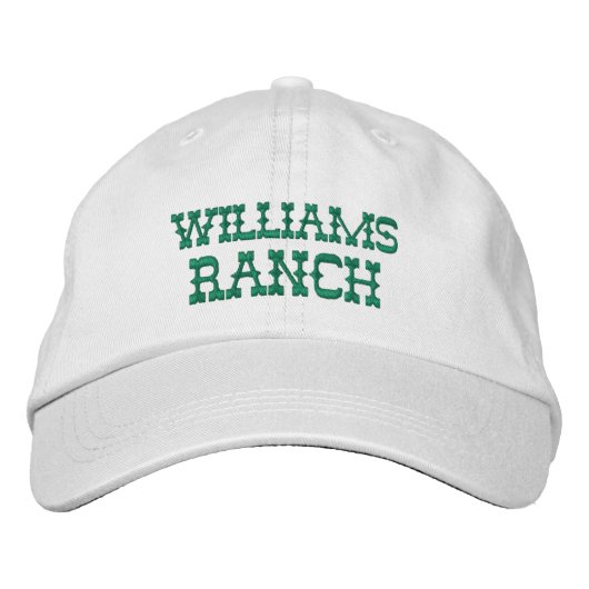 Casquette Brodée Nom de ranch personnalisé (Devant)
