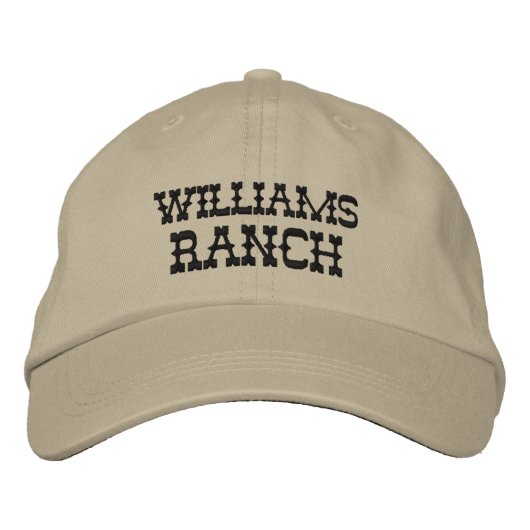 Casquette Brodée Nom de ranch personnalisé (Devant)