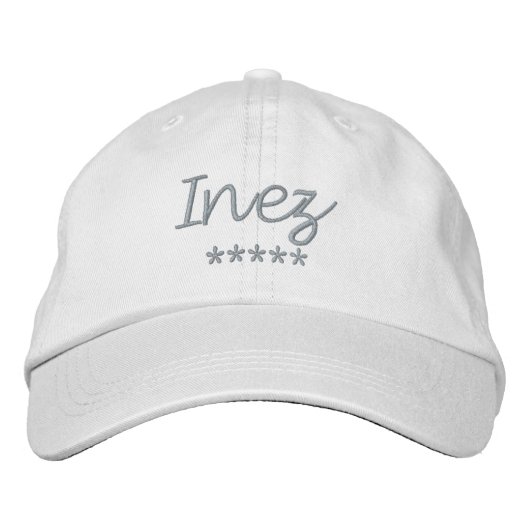 Casquette Brodée Nom d'Inez (Devant)