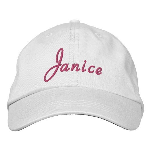 Casquette Brodée Nom Janice (Devant)