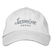 Casquette Brodée Nom Jasmine (Devant)