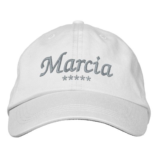 Casquette Brodée Nom Marcia (Devant)