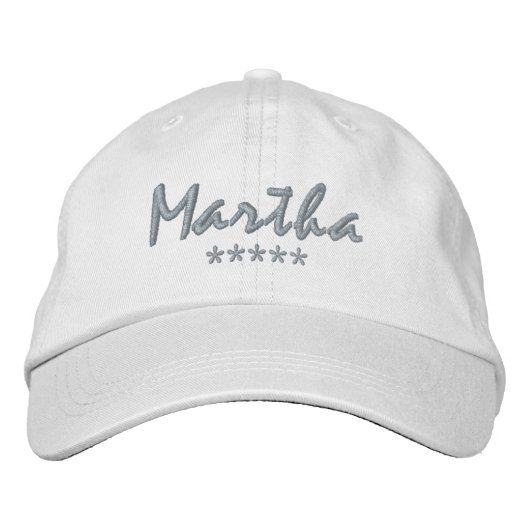 Casquette Brodée Nom Martha (Devant)