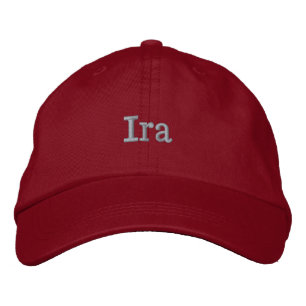Casquette Brodée Nom masculin "Ira" en broderie,