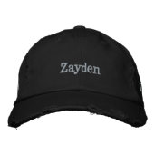 Casquette Brodée Nom masculin "Zayden" brodé, (Devant)