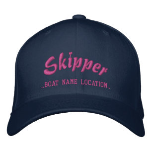 Casquette Brodée Nom personnalisable de bateau de CAPITAINE votre