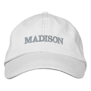 Casquette Brodée Nom personnalisé moderne clair texte rose blanc