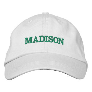 Casquette Brodée Nom personnalisé moderne pin vert texte