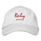 Casquette Brodée Nom Ruby (Devant)