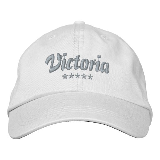 Casquette Brodée Nom Victoria (Devant)