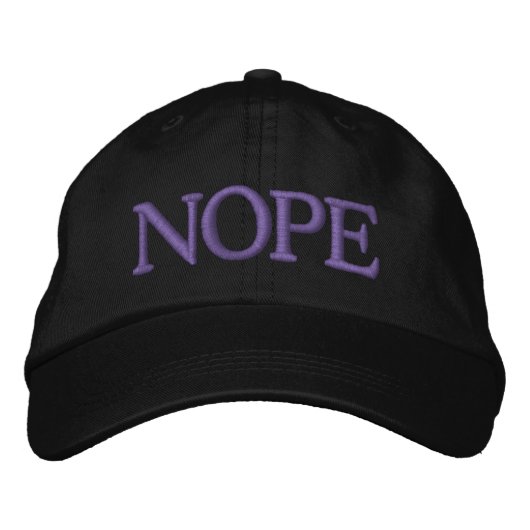 Casquette Brodée NOPE Drôle Grumpy (Devant)