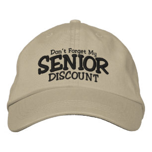 Casquette Brodée N'oubliez pas mon rabais pour seniors