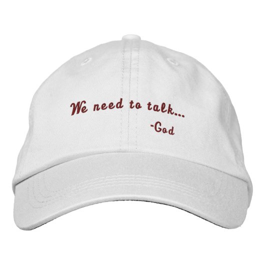 Casquette Brodée Nous devons parler à Dieu (Devant)