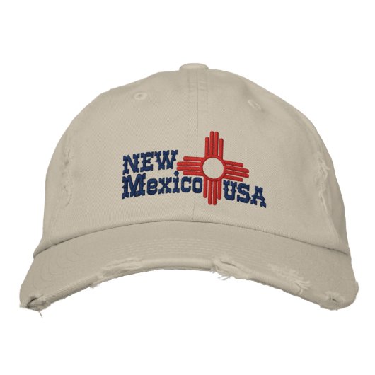 Casquette Brodée Nouveau-Mexique État Drapeau (Devant)