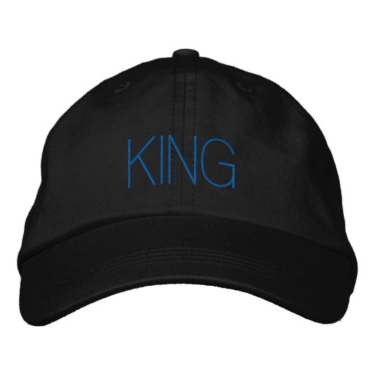 Casquette Brodée Nouveau Nom Imprimé Texte King-Casquette Handsome  (Devant)
