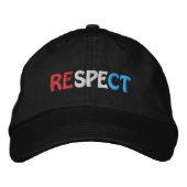 Casquette Brodée Novelty Patriotic Mode Golf Style RESPECT (Devant)