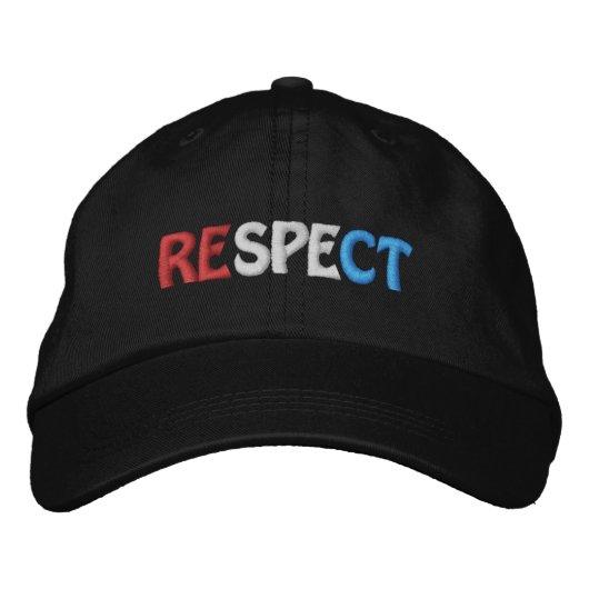 Casquette Brodée Novelty Patriotic Mode Golf Style RESPECT (Devant)