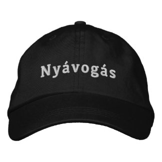 Casquette Brodée Nyávogás White Logo