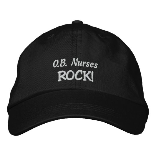 Casquette Brodée O.B. Nurses Rock ! (Devant)