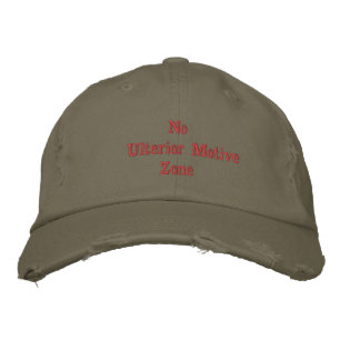 Casquette Brodée Olive Lumière 'Pas de zone Motive Ultérieure'