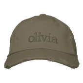 Casquette Brodée olivia (Devant)