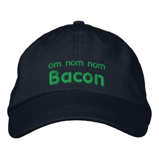 Casquette Brodée OM NOM NOM BACON Love (Devant)