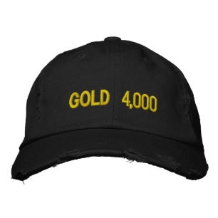 Casquette Brodée Or $4,000 Fête du marché