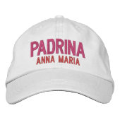 Casquette Brodée Padrina personnalisée Brodée - Godmère Cadeau (Devant)