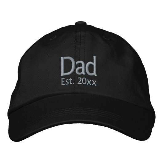 Casquette Brodée Papa Année Est. Modèle de texte (Devant)
