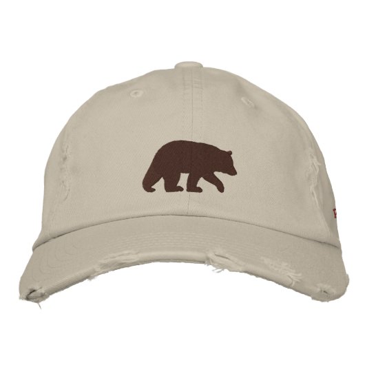 Casquette Brodée Papa Bear Brown Bear Silhouette personnalisée (Devant)